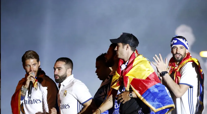 VIDEO & FOTO | Messi și Pique au fost țintele fanilor Realului după câștigarea titlului în Spania 