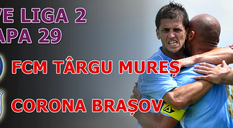 FCM Târgu Mureș - Corona 2-4** Brașovenii au făcut spectacol cu Precup în poartă