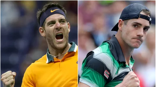 Culoarul uriașilor: Del Potro - Isner, în sferturile US Open. DelPo are cea mai curată evoluție pe jumătatea superioară de tablou, iar 'Big John' îi va da replica, rugându-se să nu fie pus în situația lui Andrei Pavel, de la Roland Garros 2002