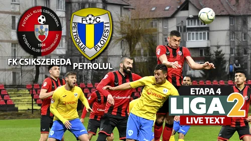 Petrolul câștigă cu FK Csikszereda, după un final cu emoții, cu două eliminări, și urcă pe podiumul Ligii 2. Vajushi l-a egalat pe Hlistei în topul golgheterilor