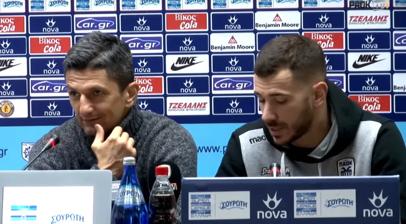 Cum să te bucuri când echipa ta primește gol? Răzvan Lucescu știe! Antrenorul lui PAOK i-a uimit pe greci la conferința de presă 


