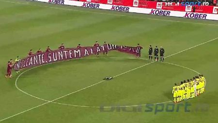 VIDEO | Momentul de la CFR - Steaua care nu s-a văzut la TV. Reacția oficială a Stelei: de ce bannerul de susținere a ajuns doar la jucătorii gazdelor