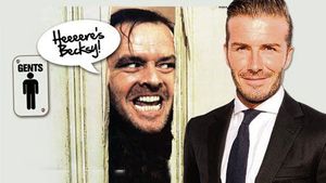 Beckham a ajuns pe tărâmul unde nu mai este vedetă!** Acum se abține cu greu să nu îi ceară autograf lui Jack Nicholson la toaletă