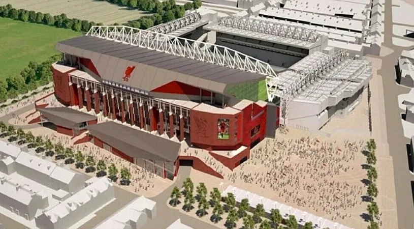 Liverpool își construiește un nou stadion: arena va avea 58.500 de locuri și va costa 150 de milioane de lire sterline