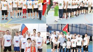 25 de ani de la Revoluție. FOTO | Turneu amical de baschet organizat în Kuweit de Ambasada României. Rusia, prezentă la eveniment