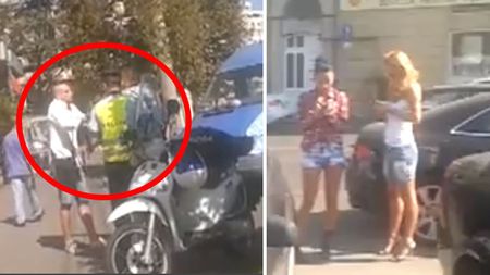 N-au mai suportat să fie jigniți! VIDEO Cum au calmat doi polițiști de la Rutieră un "șmecher" din trafic supărat că iubita lui a fost amendată