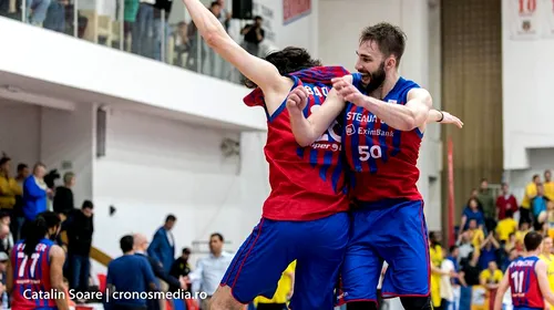 Steaua CSM EximBank, prima finalistă a Ligii Naționale de baschet. După 21 de ani, militarii luptă din nou pentru titlu