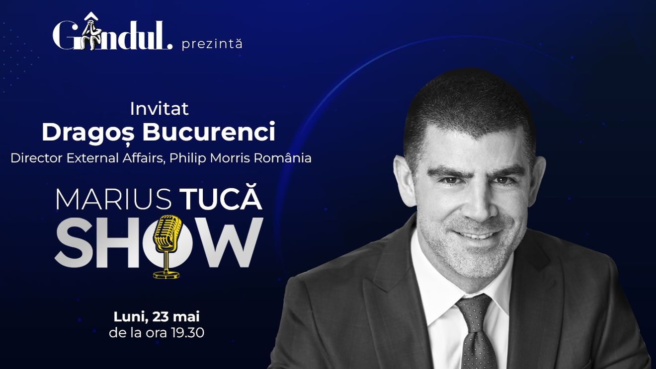 Marius Tucă Show începe luni, 23 mai, de la ora 19.30, live pe gandul.ro