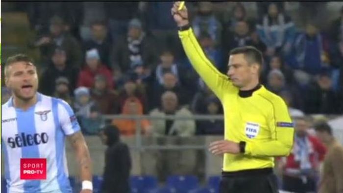 FOTO | La 1-0 pentru Lazio, arbitrul a oprit inexplicabil un atac al FCSB-ului. "E tăntălău rău de tot"