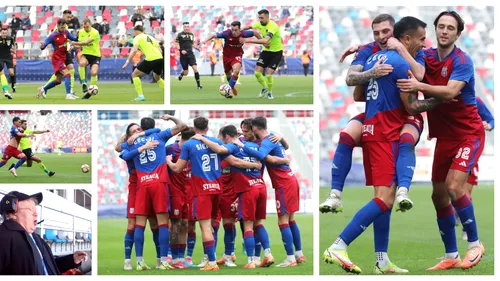 Steaua s-a impus in extremis în fața Tunariului, cu un gol magnific! Comentatorul Ilie Dobre s-a făcut auzit de întreg stadionul la celebrarea reușitelor lui Ceceri și Enceanu. VIDEO