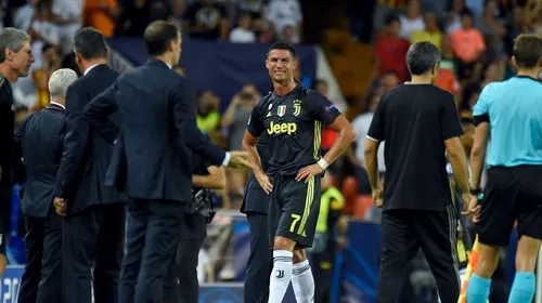 Ronaldo, eliminat într-un mod extrem de controversat în Valencia – Juventus! FOTO & VIDEO | A meritat portughezul cartonașul roșu? CR7, nervos până la lacrimi