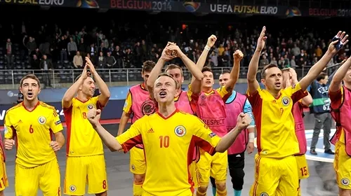România, euforică după victoria cu 6-1 cu Belgia la Europeanul de futsal. „Putem ajunge în semifinale”
