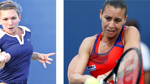 Halep vs Pennetta 2-6, 6-7(3). Simona a servit de două ori pentru set, dar nu a reușit să își conserve avantajul