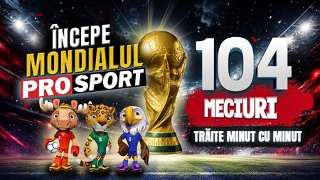 CM 2026 Începe Mondialul ProSport! 104 meciuri trăite minut cu minut și analizate de fotbaliști și antrenori de top, 44 de zile cu materiale de colecție, eroi și povești de neuitat într-o experiență integrată unică pe piața media din România!