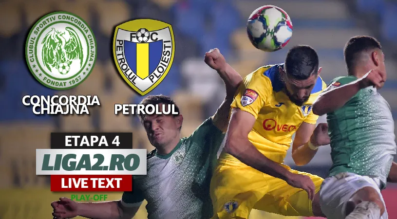 Petrolul câștigă la Chiajna și obține prima victorie în play-off! Concordia a fost periculoasă doar în prima repriză. Diarra rămâne în continuare principalul om de gol al ”lupilor”