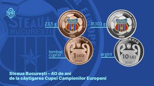 Cât costă, de fapt, monedele aniversare de 1 leu și 10 lei cu Steaua București la 40 de ani de la câștigarea Cupei Campionilor Europeni