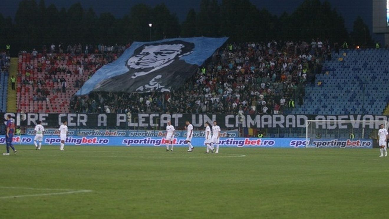 "Stelele care cad se duc pe un alt cer"** EMOȚIONANT: Ultrașii steliști și-au comemorat camaradul căzut