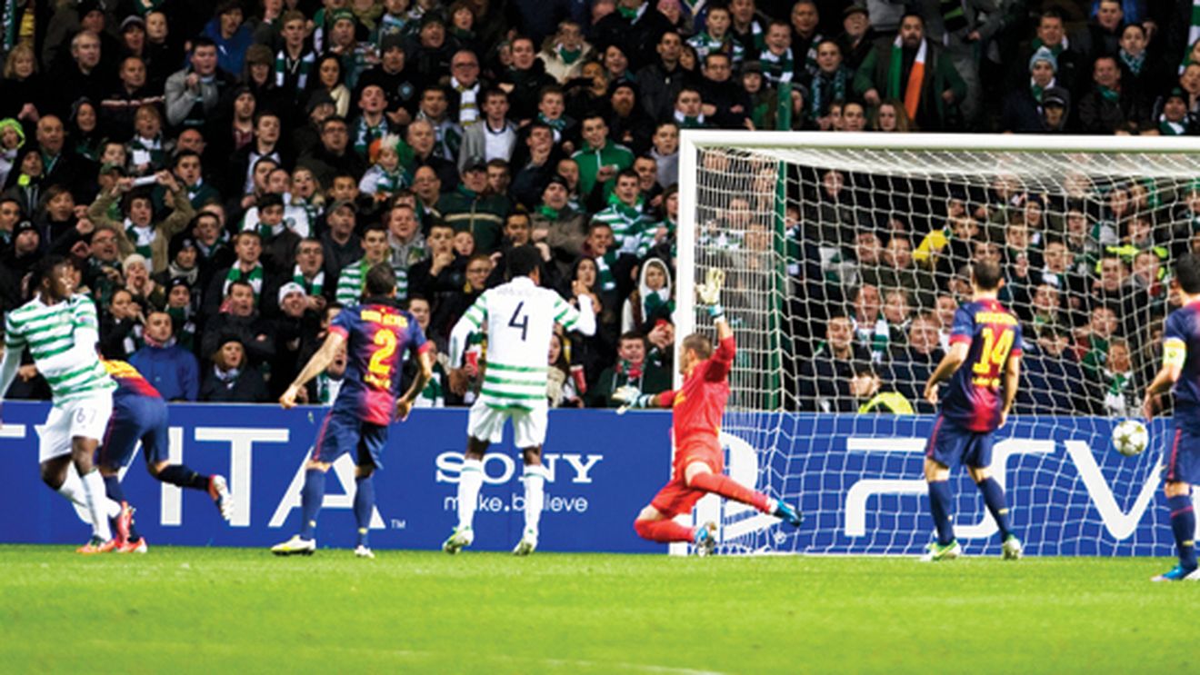 Ai, n-ai mingea, dai la poartă!** Barcelona a pierdut o partidă pe care a dominat-o categoric: doar Xavi a avut mai multe pase bune decât toți scoțienii