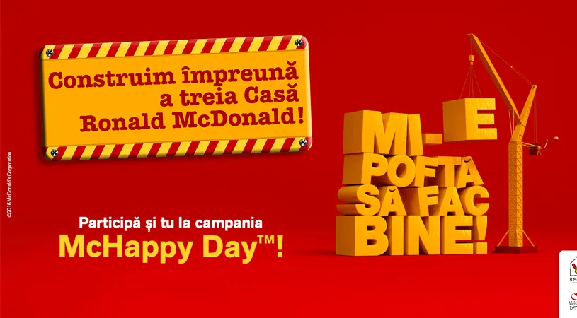 (P) De McHappy Day fii alături de Fundația pentru Copii Ronald McDonald