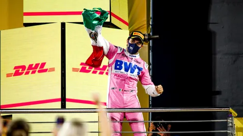 Sergio Perez, prima victorie din carieră în Formula 1! Înlocuitorul lui Hamilton, succes refuzat de mecanici în Bahrain | VIDEO