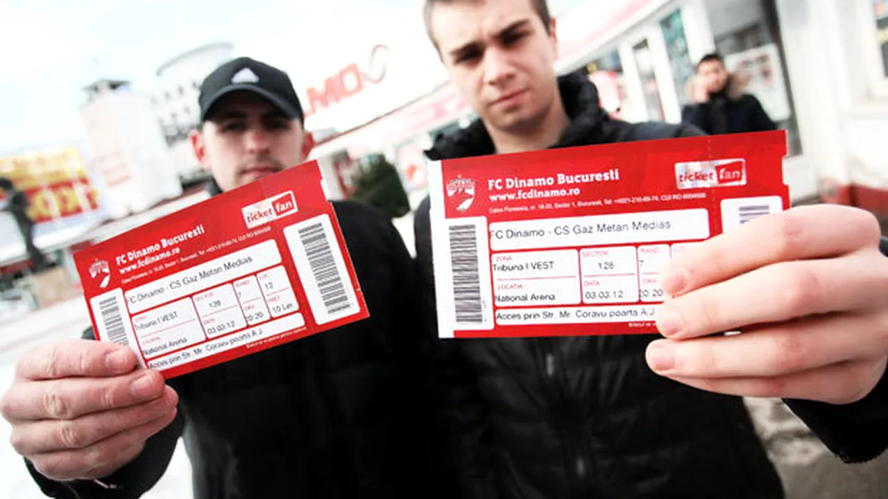 Dinamo a vândut 6.100 de tichete pentru meciul cu Gaz Metan!** Casele de bilete rămân deschise până sâmbătă, ora 18:00