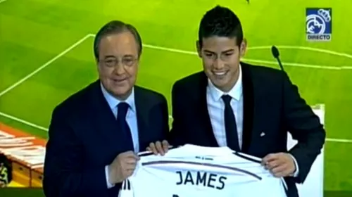 VIDEO | Prezentarea oficială a lui James Rodriguez la Real Madrid. 10.000 de columbieni pe Bernabeu. „E un vis devenit realitate”