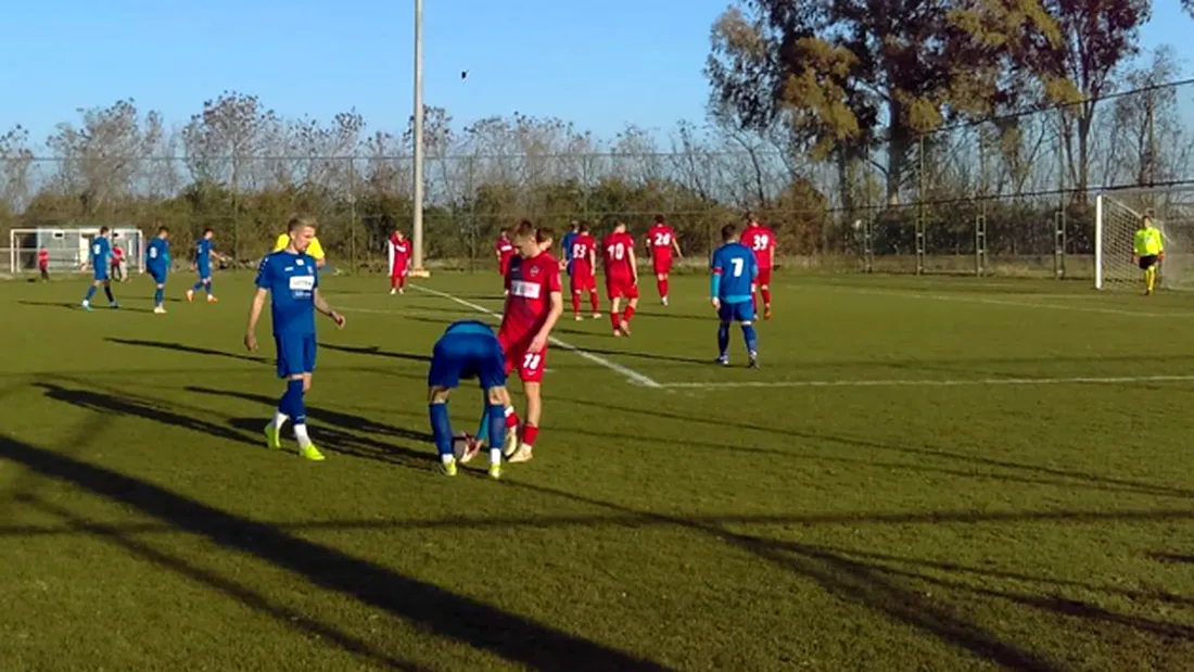 Gol din corner pentru Adrian Ilie, în tricoul Stelei.** Echipa lui Marius Lăcătuș a avut și un jucător eliminat în penultimul amical în Antalya
