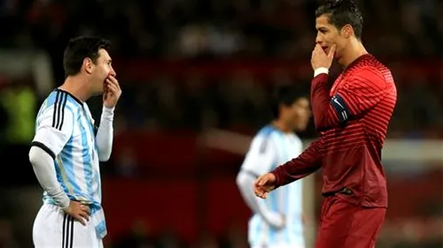 O imagine istorică. FOTO | Cum au fost surprinși Cristiano Ronaldo și Lionel Messi la tragerea la sorți pentru grupele Ligii Campionilor