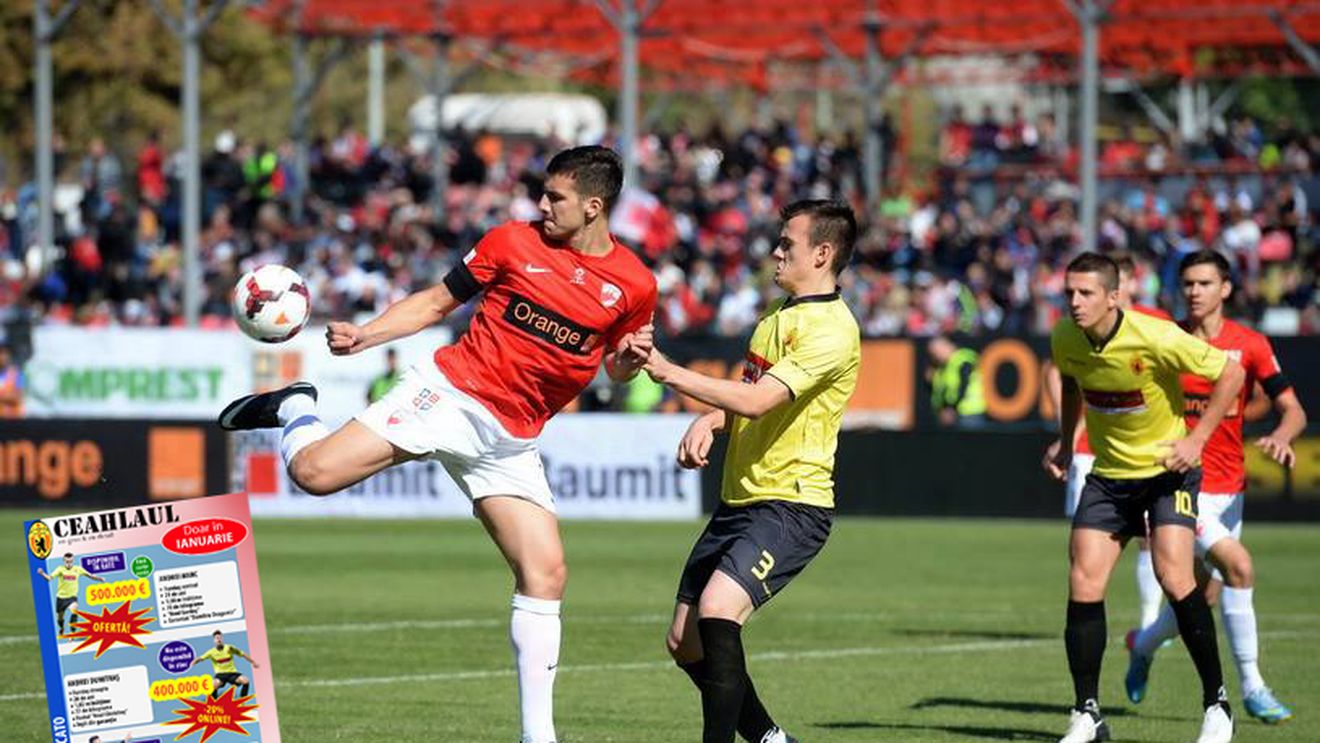 Doar în Liga 1. Un club cu probleme financiare a trimis un mail cu prețurile celor mai buni jucători. FOTO | O variantă de "pliant" pentru prezentarea ofertei