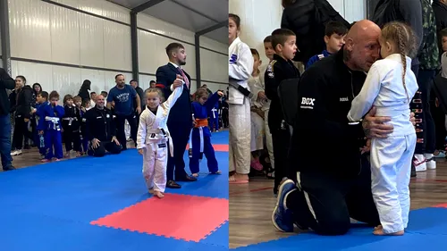 Imagini superbe cu fiica lui Cătălin Zmărăndescu! La doar 4 ani a câștigat primul ei concurs de jiu-jitsu brazilian: „Chiar dacă sunt tatăl ei, îmi spune domn' profesor” | VIDEO EXCLUSIV