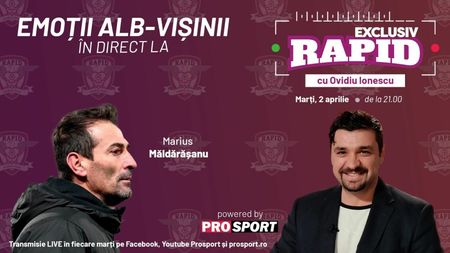 Față în față cu "Măldă" la "EXCLUSIV RAPID" marți, 2 aprilie, de la ora 21.00