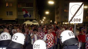 Ciocniri violente după Croația-Turcia