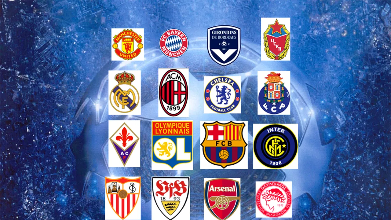 Milan - Manchester , Inter - Chelsea, OL. Lyon - Real Madrid,** cele mai tari duelurile din optimi! Vezi programul complet!