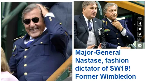 Năstase, „dictatorul” modei de la Wimbledon. A stat în Loja Regală îmbrăcat în uniforma de general-maior român. „Seamănă cu un dictator sud-american”, s-au distrat englezii | FOTO