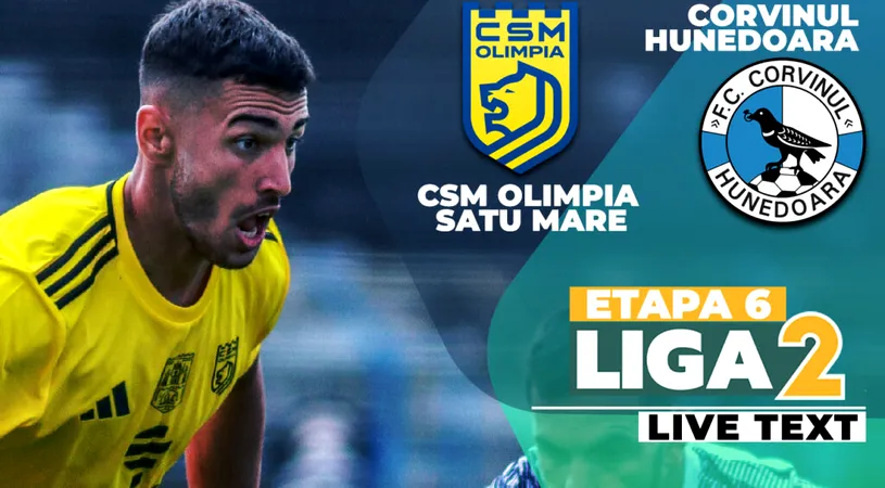Corvinul întoarce scorul, își dă și autogol, câștigă clar și e noul lider în Liga 2! CSM Olimpia a condus degeaba și rămâne în continuare fără punct, ”lanternă roșie”