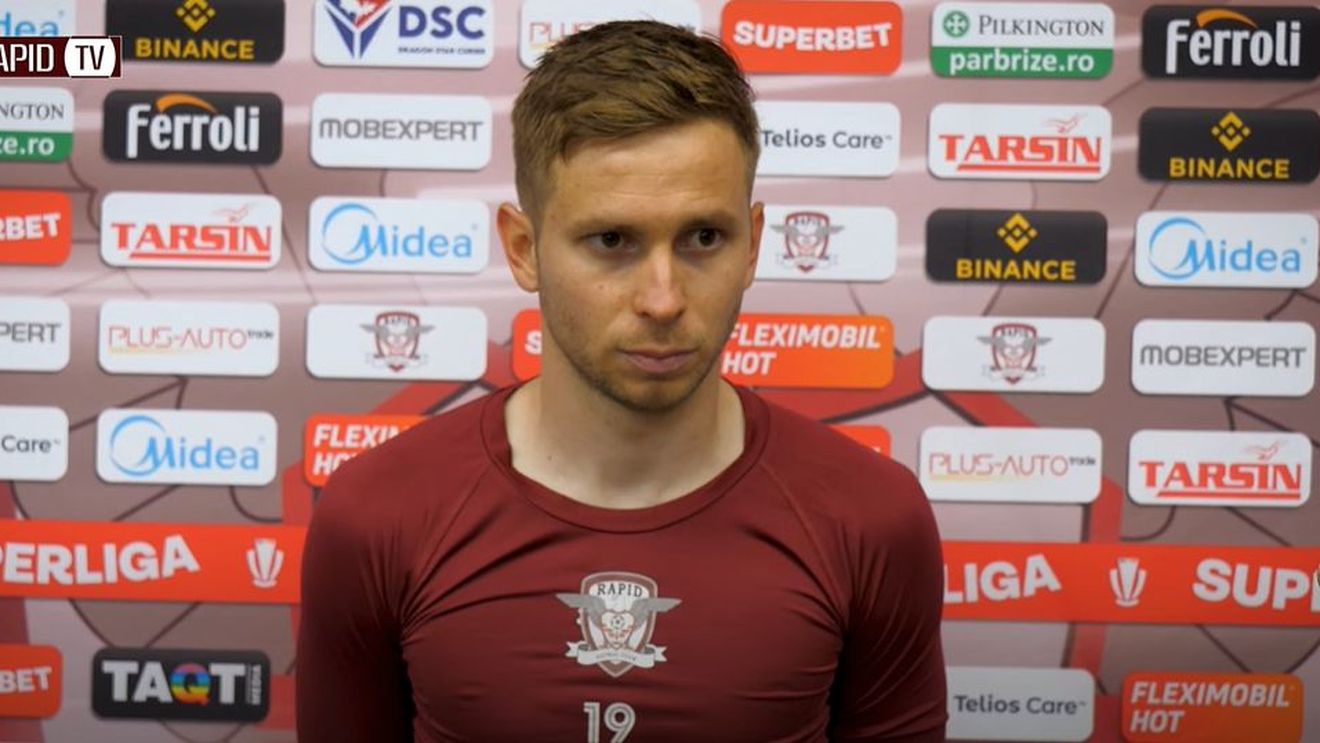 Răzvan Onea se apără după ce a fost acuzat că l-a faultat prea dur pe Florinel Coman în Rapid - FCSB și nu a fost eliminat: „Știam că trebuie să-i luăm tare!” | VIDEO