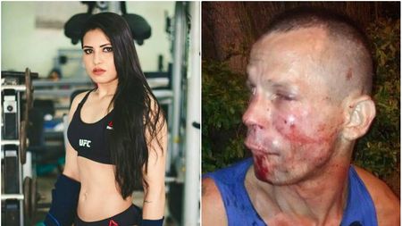 FOTO | Un bărbat a încercat să jefuiască o luptătoare UFC, dar a primit bătaia vieții lui: "Dă-mi telefonul! Nu încerca să reacționezi pentru că am o armă". Filmul întregului eveniment