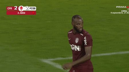 Fază cum se vede o dată la 1.000 de meciuri în minutul 90+3 din CFR – FCSB! Colțescu a dat cartonaș roșu pentru un pumn al lui Abeid, dar nu a dat penalty pentru campioană dintr-un motiv incredibil
