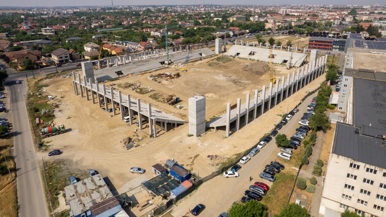 Noul stadion din Timişoara creşte ca Făt-Frumos. Cum arată arena de 24.000.000 de euro, care va avea 10.101 locuri