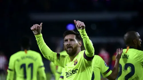 Messi dezvăluie. Faza celui de-al doilea gol nu a fost repetată la antrenamente: „Mi-a ieșit prost șutul”. Barcelona s-a calificat în optimile Ligii de pe primul loc