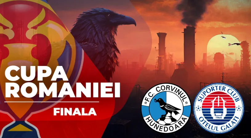 Finala Cupei României | Corvinul – SC Oțelul începe la ora 20:30. Cele două echipe pot câștiga pentru prima dată acest trofeu