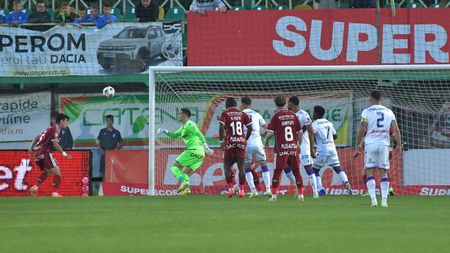 FC Argeș - Rapid 2-2, în etapa 9 din play-off-ul Superligii. Aioani apără un penalty în minutul 90+10, dar echipa alb-vișinie ratează Europa al 14-lea an la rând