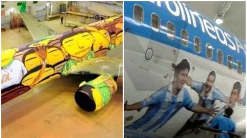 „Război aviatic” înaintea Mondialului. FOTO: Argentinienii au urmat exemplul Braziliei și și-au pictat avionul