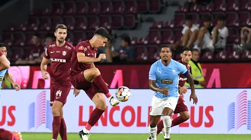 CFR Cluj – Pafos 1-0, în play-off-ul Conference League. Echipa lui Nelu Varga câștigă în 10 oameni și e la un pas de grupa principală a UECL