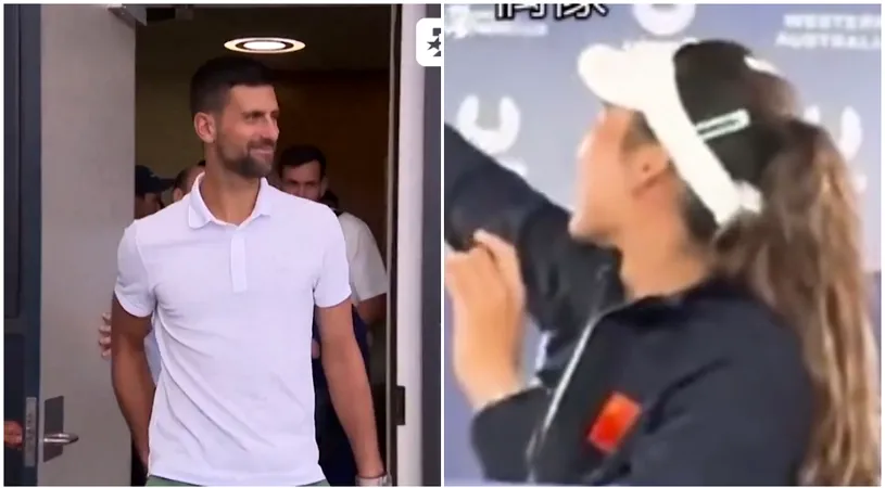 O jucătoare de 21 de ani a început să strige la Novak Djokovic în timpul conferinței de presă: „Nu pleca!