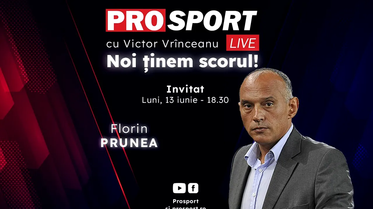 ProSport Live, o nouă ediție pe prosport.ro! Florin Prunea va analiza situația explozivă de la Craiova, după ce Reghecampf a fost demis, și șansele României cu Muntenegru