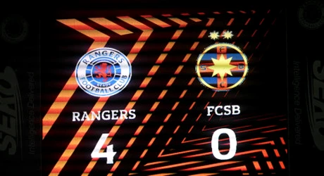 6.811.000 €! FCSB, locul 33 din 36 după eșecul categoric suferit cu Rangers. Lider surprinzător