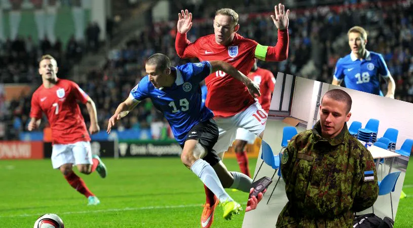 A servit patria. Fundașul dreapta al Estoniei a jucat cinci minute împotriva lui Rooney și apoi s-a întors în cazarmă. FOTO | Așa a plecat de la stadion