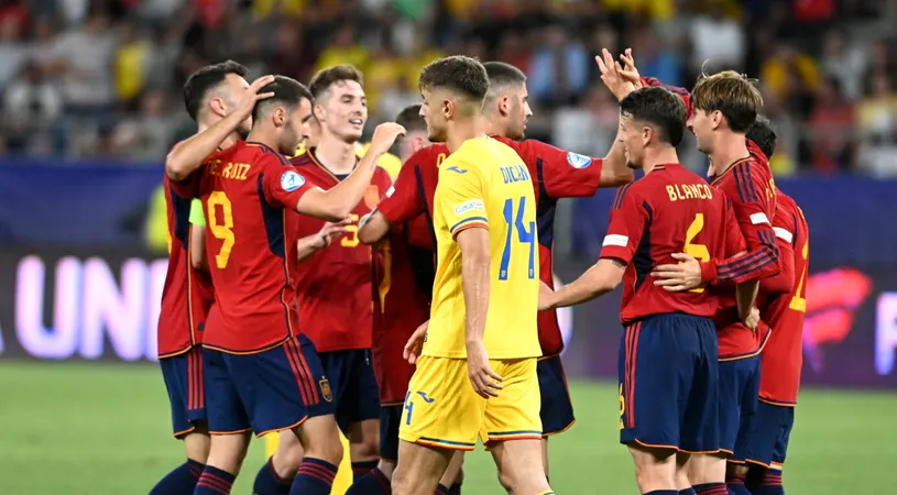 România U21 - Spania U21 0-3. „Tricolorii” mici, debut cu stângul la EURO 2023! Selecționata lui Emil Săndoi, pe ultimul loc în clasamentul Grupei B