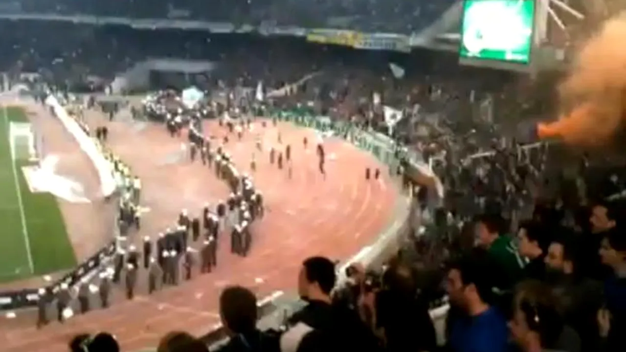VIDEO** Panathinaikos reușește eventul! 18 politiști răniți și 34 de arestări la finala Cupei